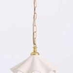 CREAM BOBBI WAVY CERAMIC PENDANT