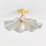 WAVY CERAMIC BOBBI FLUSH MOUNT CEILING LIGHT