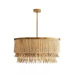 BAJA ORGANIC WOOD COCONUT BEADED CHANDELIER
