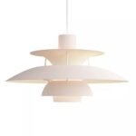 PH5 SPUN TIERED THREE SHADE METAL PENDANT LIGHT PINK