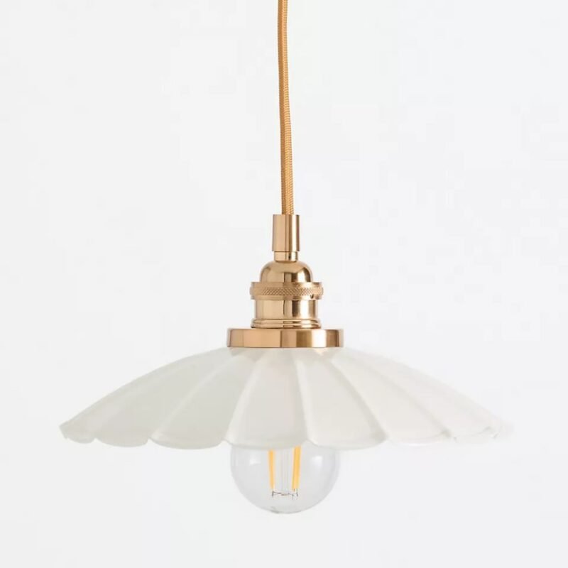 GRETA SCALLOPED METAL PENDANT LIGHT