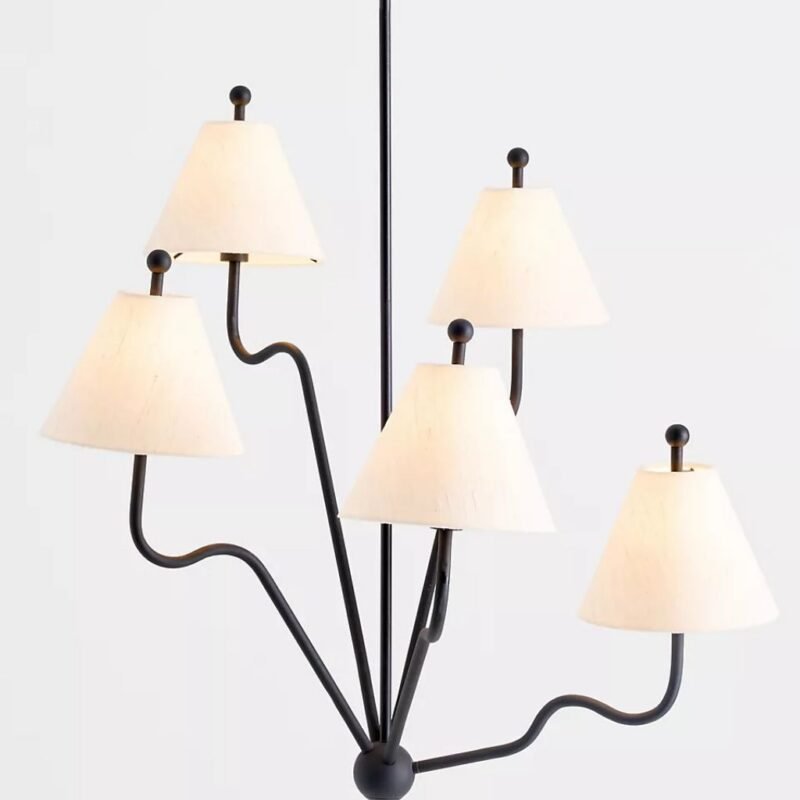 BEATRICE 5 ARM WAVY CHANDELIER