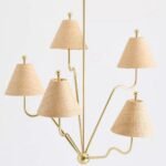 BEATRICE 5 ARM CHANDELIER BRASS