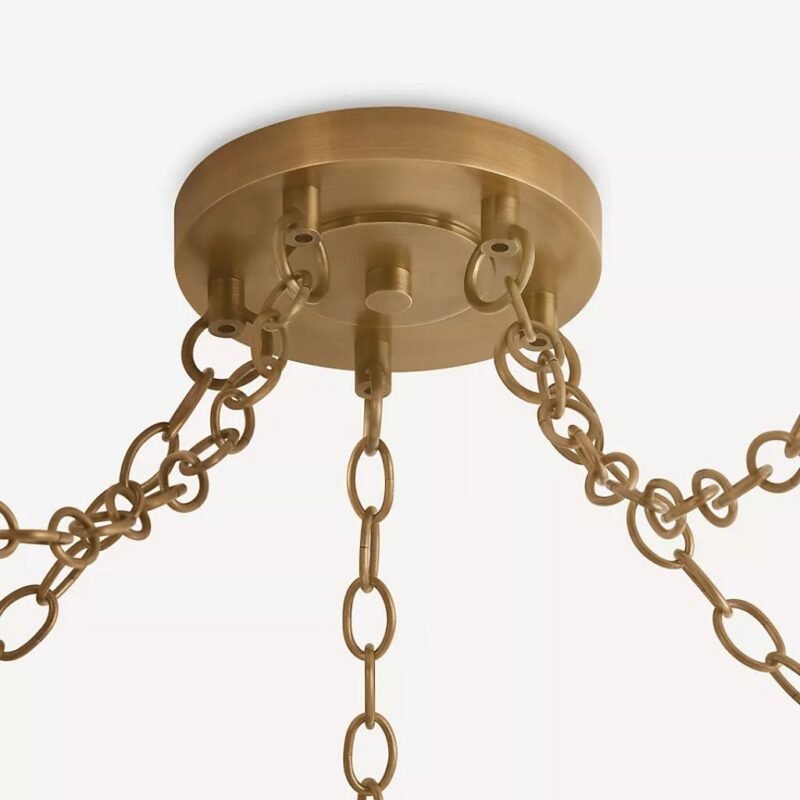 OMI CRACKLE CERAMIC BELL CHANDELIER LIGHT
