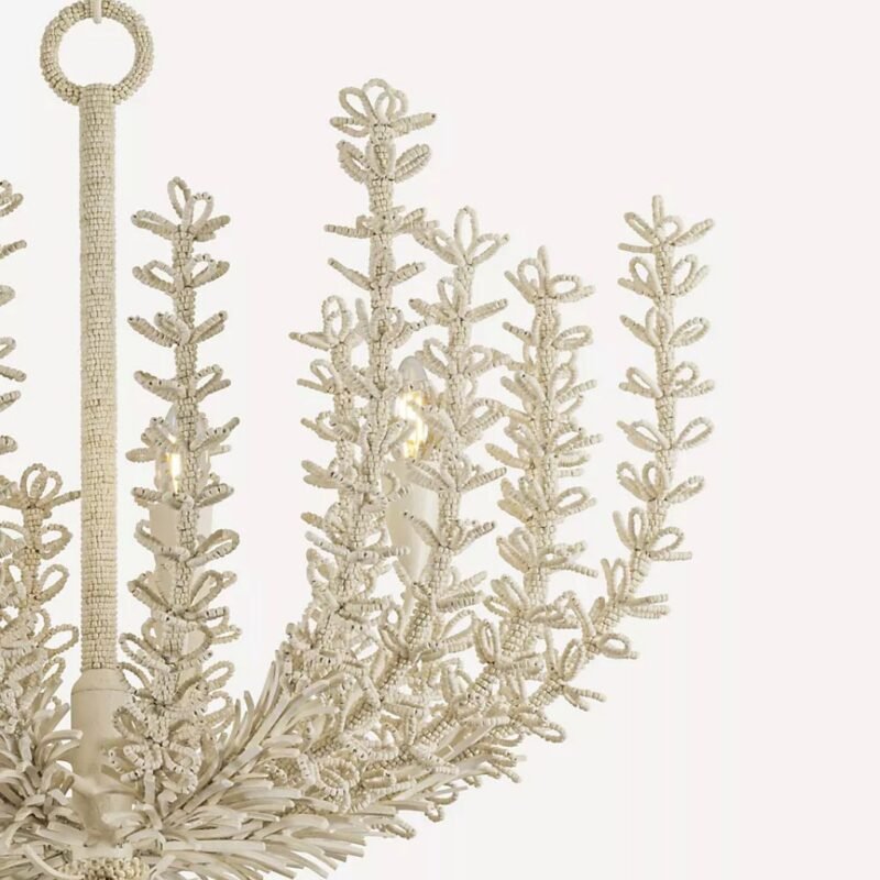 PEDRILLO COCO BEADED FLOURISH CHANDELIER LIGHT