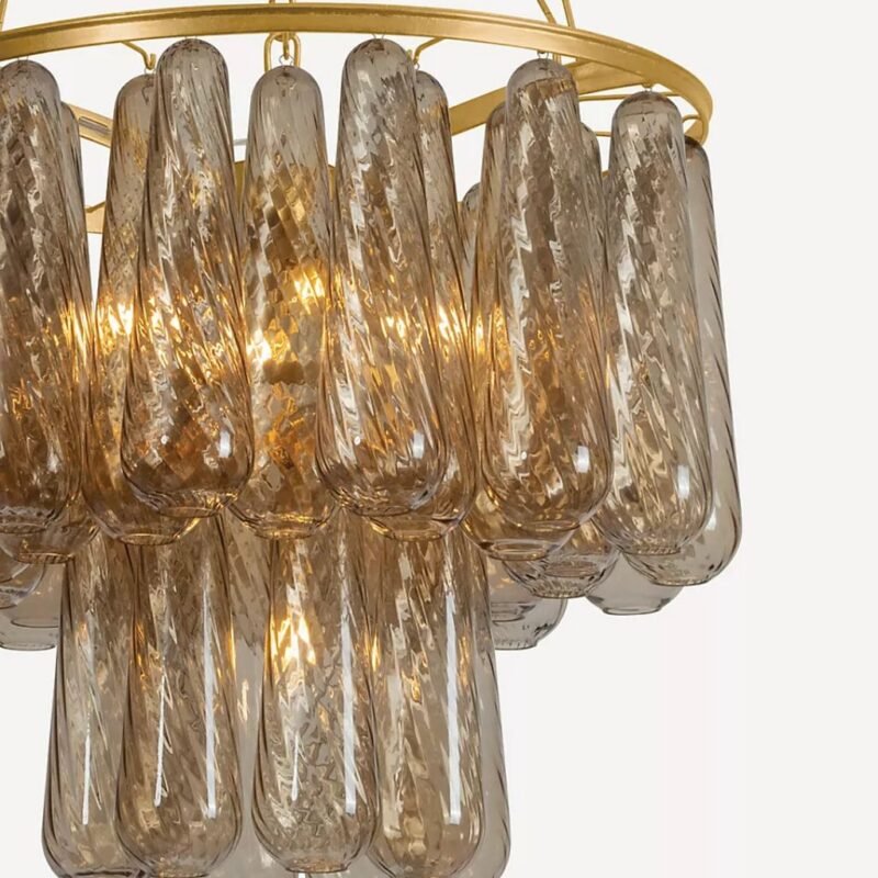 MILOS DROPLET GLASS CASCADE CHANDELIER LIGHT