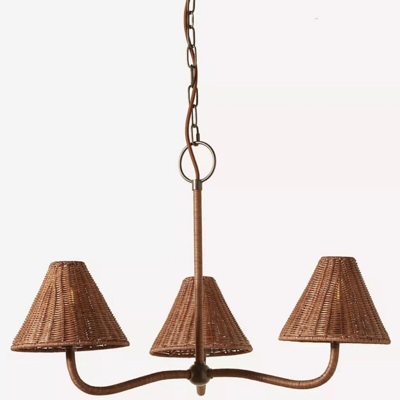 DELPHINE WICKER CEILING CHANDELIER