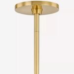 MITZI TRIXIE AGED BRASS 6 LIGHT CHANDELIER WITH CHAMPAGNE GLASS
