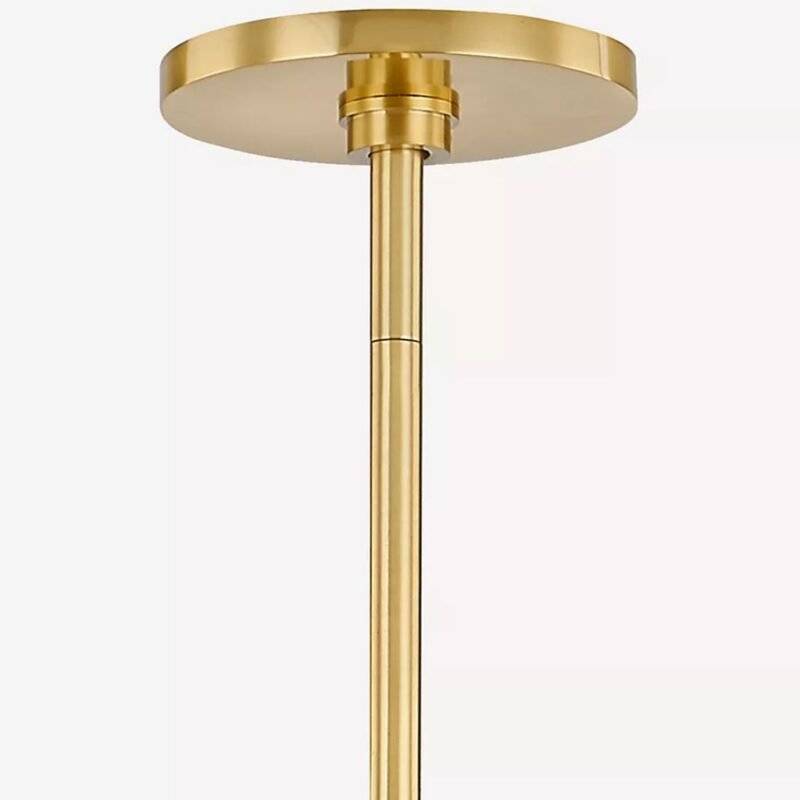 MITZI TRIXIE AGED BRASS 6 LIGHT CHANDELIER WITH CHAMPAGNE GLASS