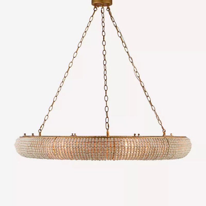 MELROSE WOODEN BEADED CEILING CHANDELIER
