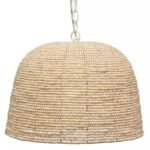 HIGH TIDE 1 LIGHT WOOD BEADED PENDANT LIGHT