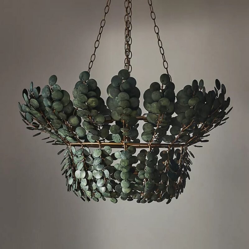 GREEN BILAL LARGE COCONUT CHANDELIER