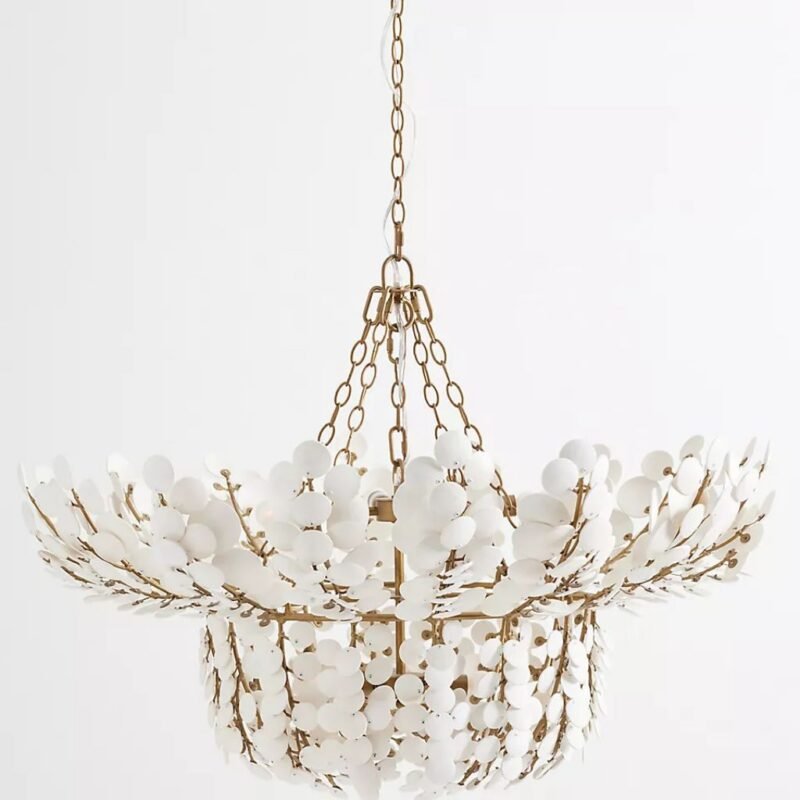 CREAM BILAL LARGE COCONUT CHANDELIER