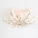 CREAM BILAL COCONUT FLUSH MOUNT LIGHT