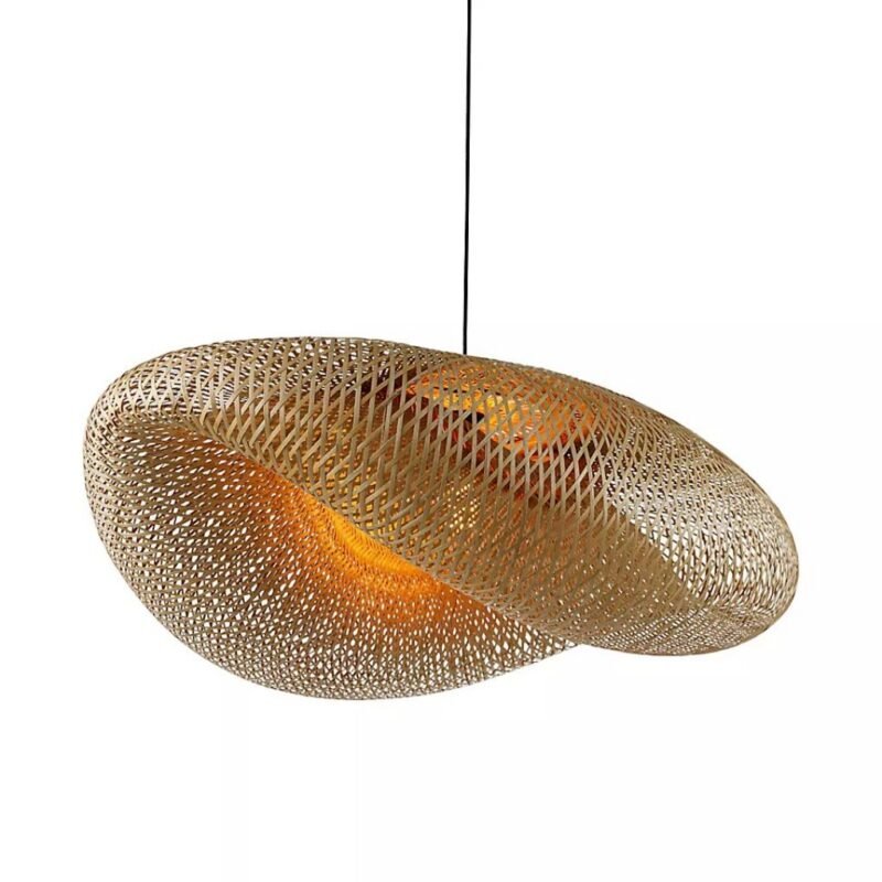 MONTEZ BLACK BAMBOO PENDANT CEILING LIGHT