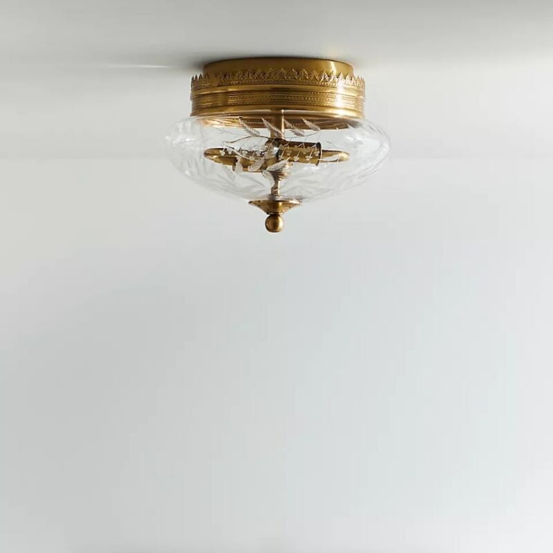 ARIELLA ETCHED GLASS CEILING FLUSH MOUNT