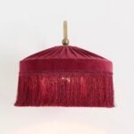 SINCLAIR BURGUNDY VELVET TASSEL WALL SCONCE