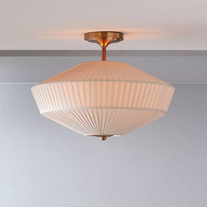 STEFANIE SILK SEMI FLUSH CEILING LIGHT