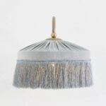 SINCLAIR BLUE VELVET TASSEL WALL SCONCE