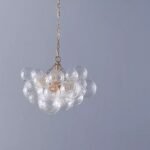TALIA SWIRLED GLASS SEMI FLUSH CEILING LIGHT