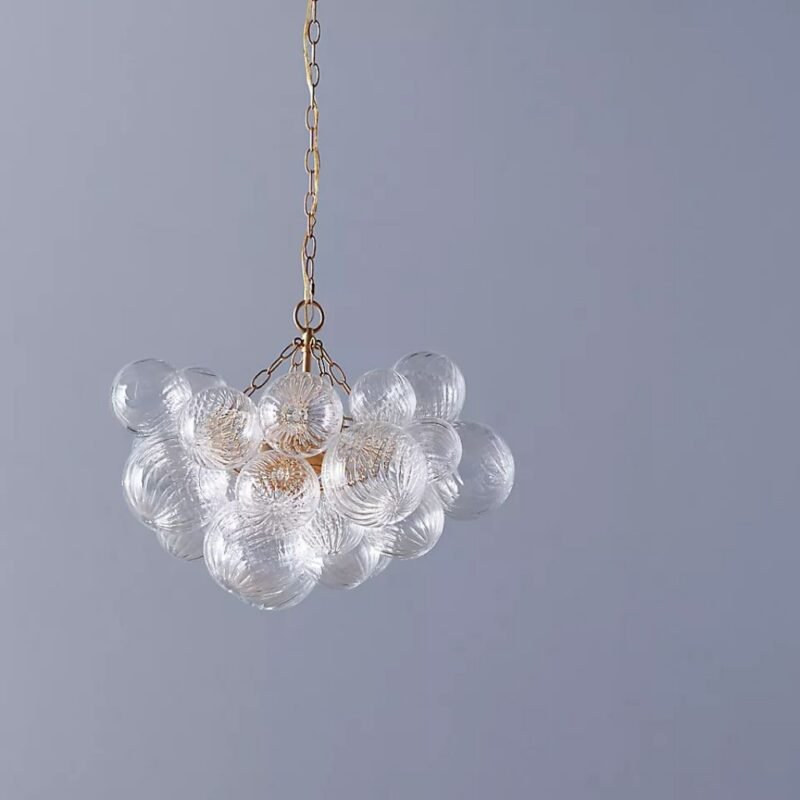 TALIA SWIRLED GLASS SEMI FLUSH CEILING LIGHT