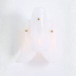 ANISA WHITE TIERED PETAL GLASS WALL SCONCE