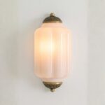THE ELOISE BLUSH PINK BRASS FLUSH WALL SCONCE