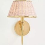 KARI LEE BRASS FABRIC SHADE WALL SCONCE