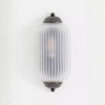 ELOISE CLEAR GLASS SCALLOP FLUSH WALL SCONCE