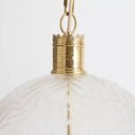 PAINTED FLORAL GLASS PENDANT LIGHT