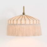 SINCLAIR LINEN WALL SCONCE WITH TASSEL FRINGE