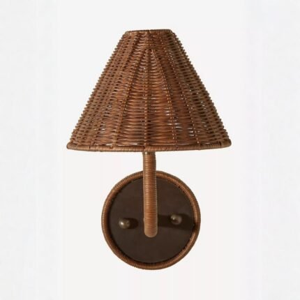 DELPHINE WICKER WALL SCONCE