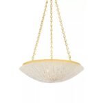 SUMMERSIDE COCO SHELL BOWL PENDANT | LAMPS WITH GOLD