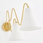 ONDA IRON DOUBLE SCONCE WALL LIGHT WITH PLUG-IN DESIGN