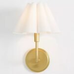 REGINA ANDREW POLLY WHITE SCALLOPED METAL SCONCE WALL LIGHT