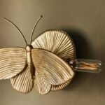 LUNA MOTH DESIGN METAL WALL LIGHT SCONCE