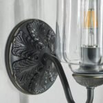THE ELOISE SCALLOPED CLEAR GLASS WALL SCONCE