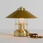 BARBOUR X ANTHROPOLOGIE CORDLESS LANTERN WITH METAL AND LEATHER DETAILS