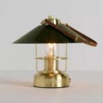 GREEN BARBOUR X ANTHROPOLOGIE RECHARGEABLE METAL LANTERN