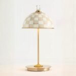 MACKENZIE-CHILDS MOCHA RECHARGEABLE LED DOME TABLE LIGHT