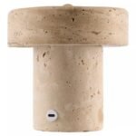 TESSARI TRAVERTINE ACCENT TABLE LAMP WITH WASHED FINISH