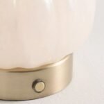 PUMPKIN RECHARGEABLE CORDLESS TABLE LAMP WITH ALABASTER DESIGN