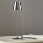 POLDINA PRO MICRO RECHARGEABLE LED TABLE LAMP WITH METALLIC FINISH