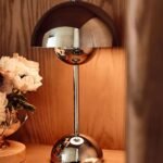 FLOWERPOT V9 RECHARGEABLE CORDLESS LED TABLE LAMP WITH METALLIC FINISH