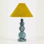 BOBBIN-STYLE MARBLE TABLE LAMP BASE