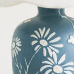 EMBER CERAMIC TABLE LAMP FEATURING A SCALLOP SHADE