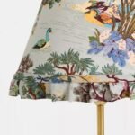 LEE BERNADETTE TABLE LAMP WITH BRASS BASE AND RUFFLE PRINTED SHADE
