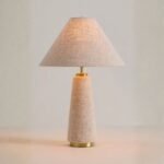 LULU TABLE LAMP WITH CREAM LINEN SHADE