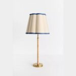 RATTAN WRAPPED BRASS BUFFET TABLE LAMP BASE
