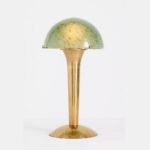 MERVE KAHRAMAN CABINET OF CURIOSITIES GREEN GLASS MUSHROOM TABLE LAMP